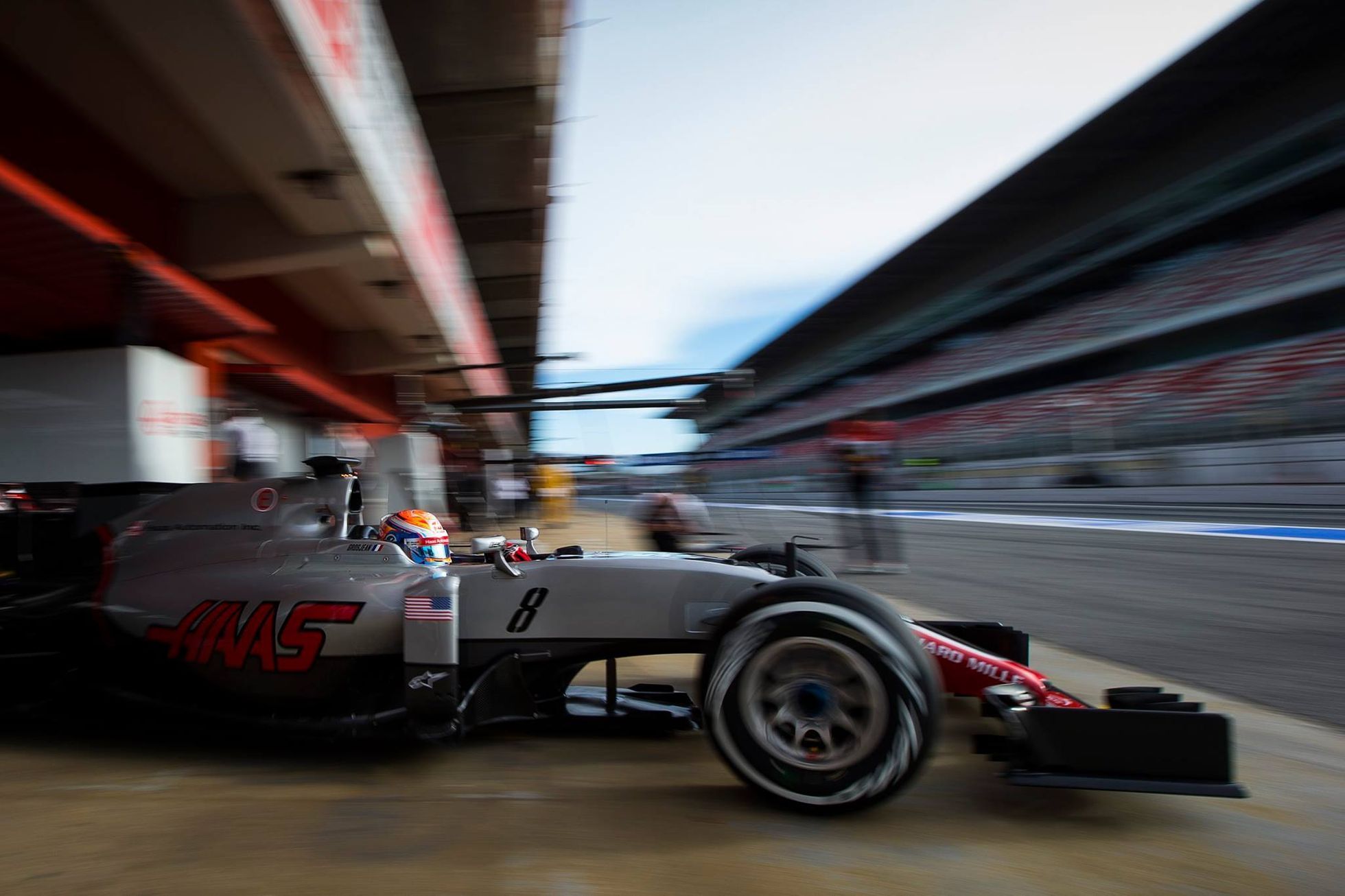 Testy F1 2016:  Romain Grosjean, Haas