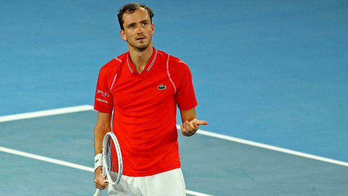 Daniil Medveděv v utkání prvního kola Australian Open