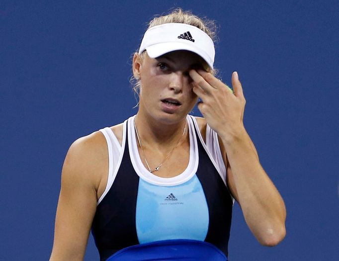 Caroline Wozniacká smutní po vyřazení z US Open