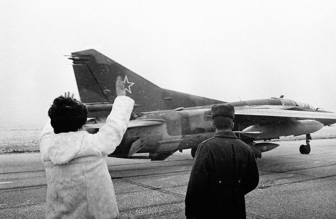 Snímek, který pořídil fotograf Jan Jindra při fotografování dění spojeném s odsunem ruských vojáků z Československa