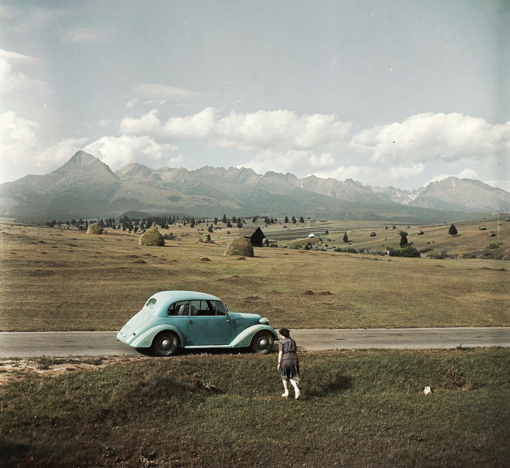 Historie, Tatry, hory, Slovensko, kolorované fotografie, retro