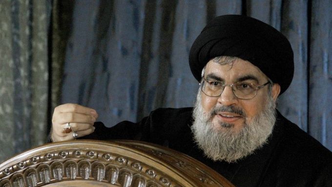 Vůdce hnutí Hizballáh Hasan Nasralláh.