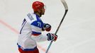 Russia's Ilya Kovalchuk celebrates his goal against Slovenia's goaltender Luka Gracnar during their Ice Hockey World Championship game at the CEZ arena in Ostrava, Czech