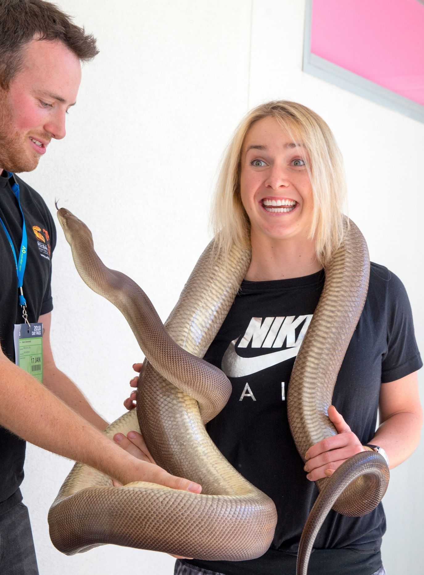 Elina Svitolinová při návštěvě zoo při Australian Open