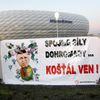 Iniciativa "Košťál ven" na zápase v Mnichově