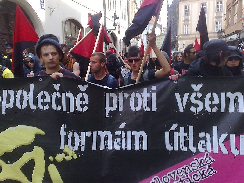 Prvomájový pochod anarchistů v Praze