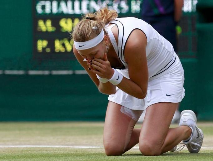 Petra Kvitová ve Wimbledonu 2011. Tady dosáhla zatím svůj největší úspěch v kariéře