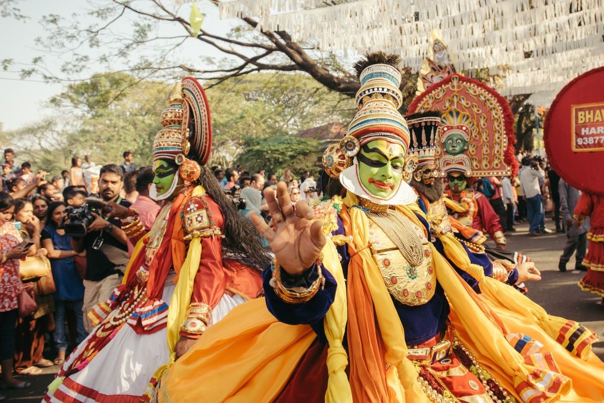 Tanec kathakali, Kérala, Indie