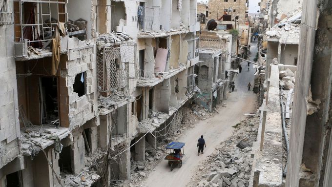 Aleppo, fotografie z prosince 2016.