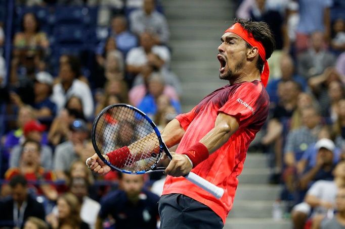 Fabio Fognini po výhře nad Nadalem na US Open 2015