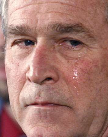 Tak pláče vrchní velitel Bush