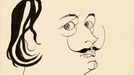 Adolf Hoffmeister: Antény geniality Salvadora Dalího, 1949, tuš na papíře.