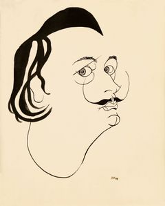 Adolf Hoffmeister: Antény geniality Salvadora Dalího, 1949, tuš na papíře.