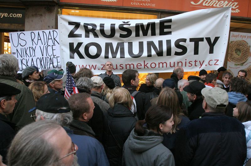 Demonstrace na Národní Třídě