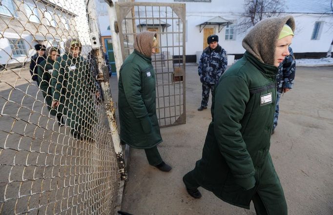 IK-11 minimum-security penal colony for women Prisoners in the yard at the IK-11 minimum-security penal colony for women in Nerchinsk.