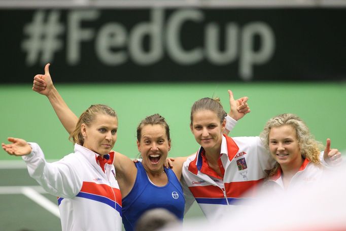 Fed Cup 2017: Barbora Strýcová, Karolína Plíšková, Kateřina Siniaková, Lucie Šafářová