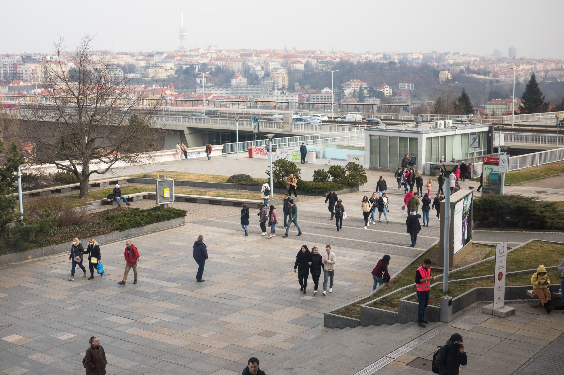 Ukrajinští uprchlíci v Kongresové centrum v Praze - uprchlické centrum