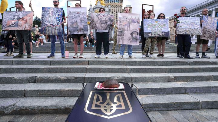 Anarchista, výtvarník, bojovník: Ukrajinský Majdan se rozloučil s "umělcem bolesti"; Zdroj foto: ČTK