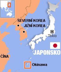Mapa Japonsko - Okinawa