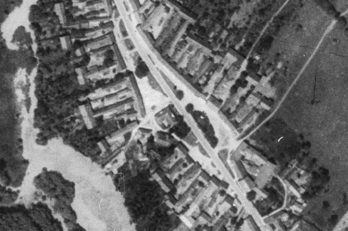 Nové Mlýny Mušov letecký snímek 1950