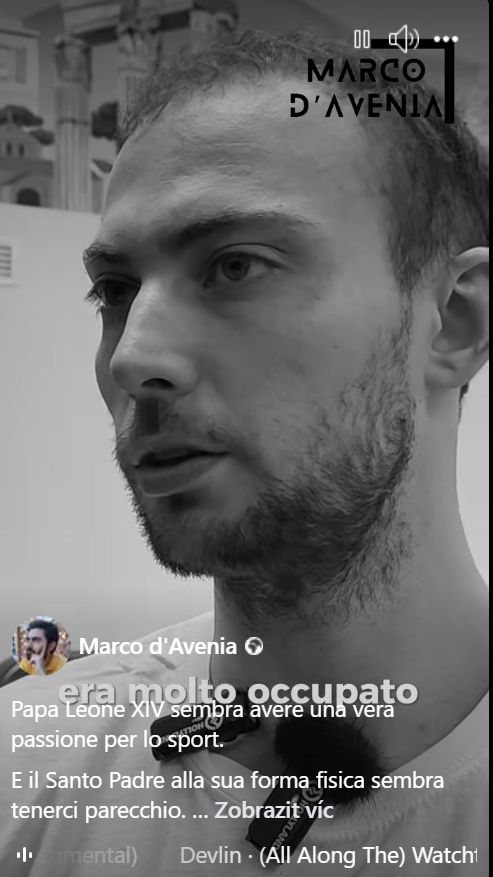 Trenér papeže Lva XIV. Valerio Masella. | Foto: Instagram