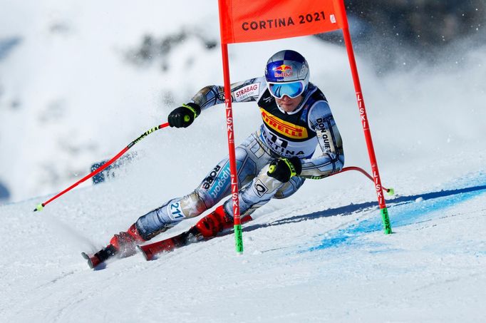 Ester Ledecká při super-G na MS 2021