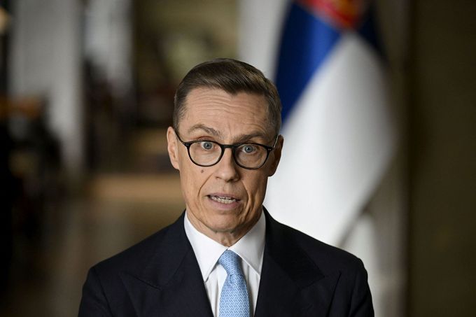 Finský prezident Alexander Stubb při novoročním projevu.