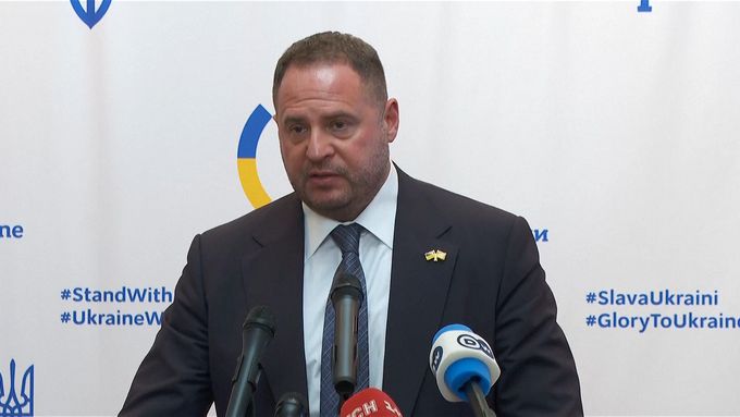 Takto Andrij Jermak hovořil po setkání ukrajinské delegace s americkým ministrem zahraničí Marcem Rubiem (5. června)