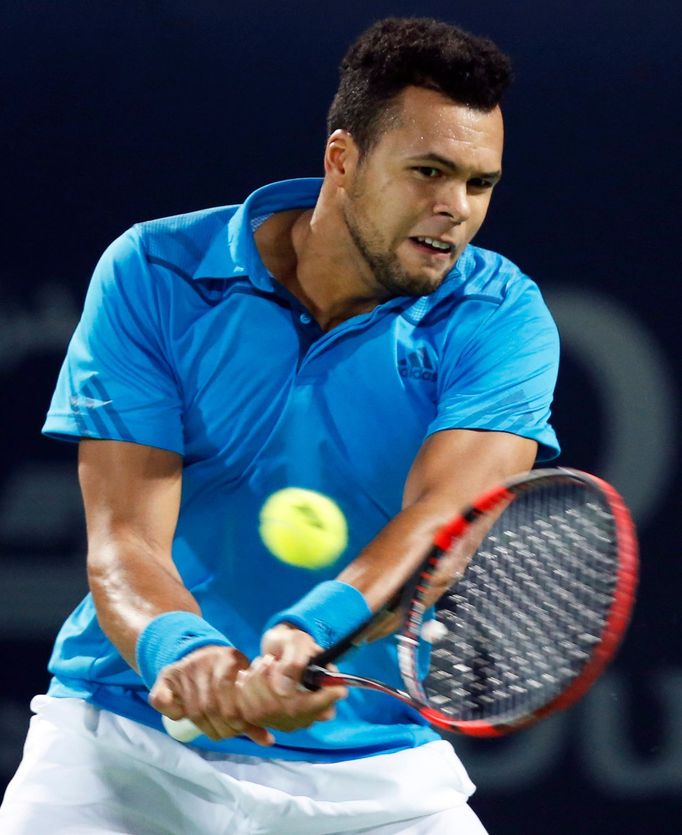 Jo-Wilfried Tsonga na turnaji v Dubaji 2014