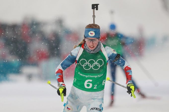 Jessica Jislová ve štafetě biatlonistek v ZOH 2018