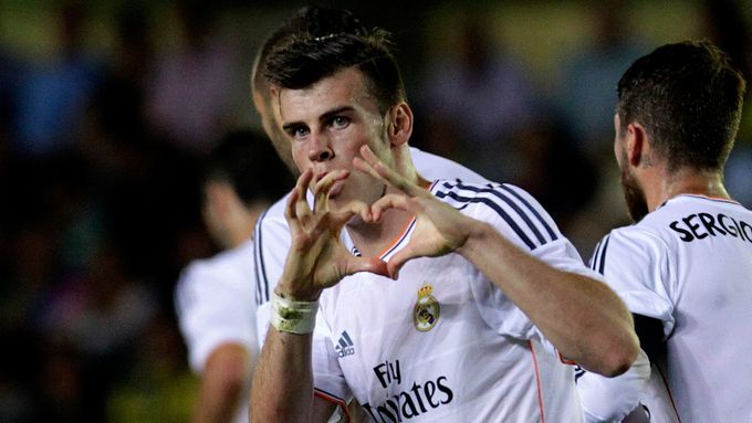 Gareth Bale se raduje ze svého premiérového gólu v dresu Realu Madrid