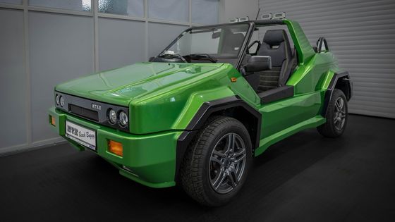 Zelená MTX Beach Buggy je jedním ze dvou prototypů, které Metalex vyrobil v roce 2022.