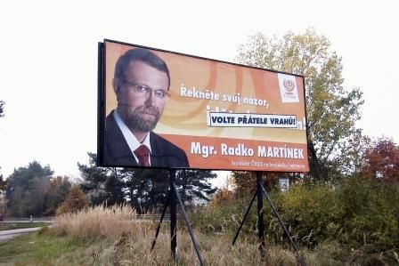 Přelepený billboard ČSSD