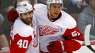 Zetterberg a Filppula slaví gól Detroitu