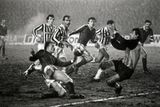 Pohárový zápas s Juventusem v roce 1985 (Calta, Griga a Novák)
