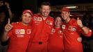 F1, Ferrari 2003: Rubens Barrichello, Ross Brawn, Jean Todt a Mcihael Shcumahcer