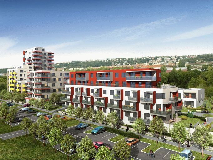 Developer: Finep Projekt: Harfa Park, Praha Atraktivní bydlení v širším centru města a přitom v zeleni přírodního parku Rokytka,méně hustá zástavba, každý byt disponuje předzahrádkou terasou nebo balkonem. Celkem 101 bytů, 62 bytů volných. Ceny od 2 208 096 (1+kk 36,5 m2) do 5 990 429 Kč (4+kk, 117,3 m2). Ceny uvedeny včetně DPH