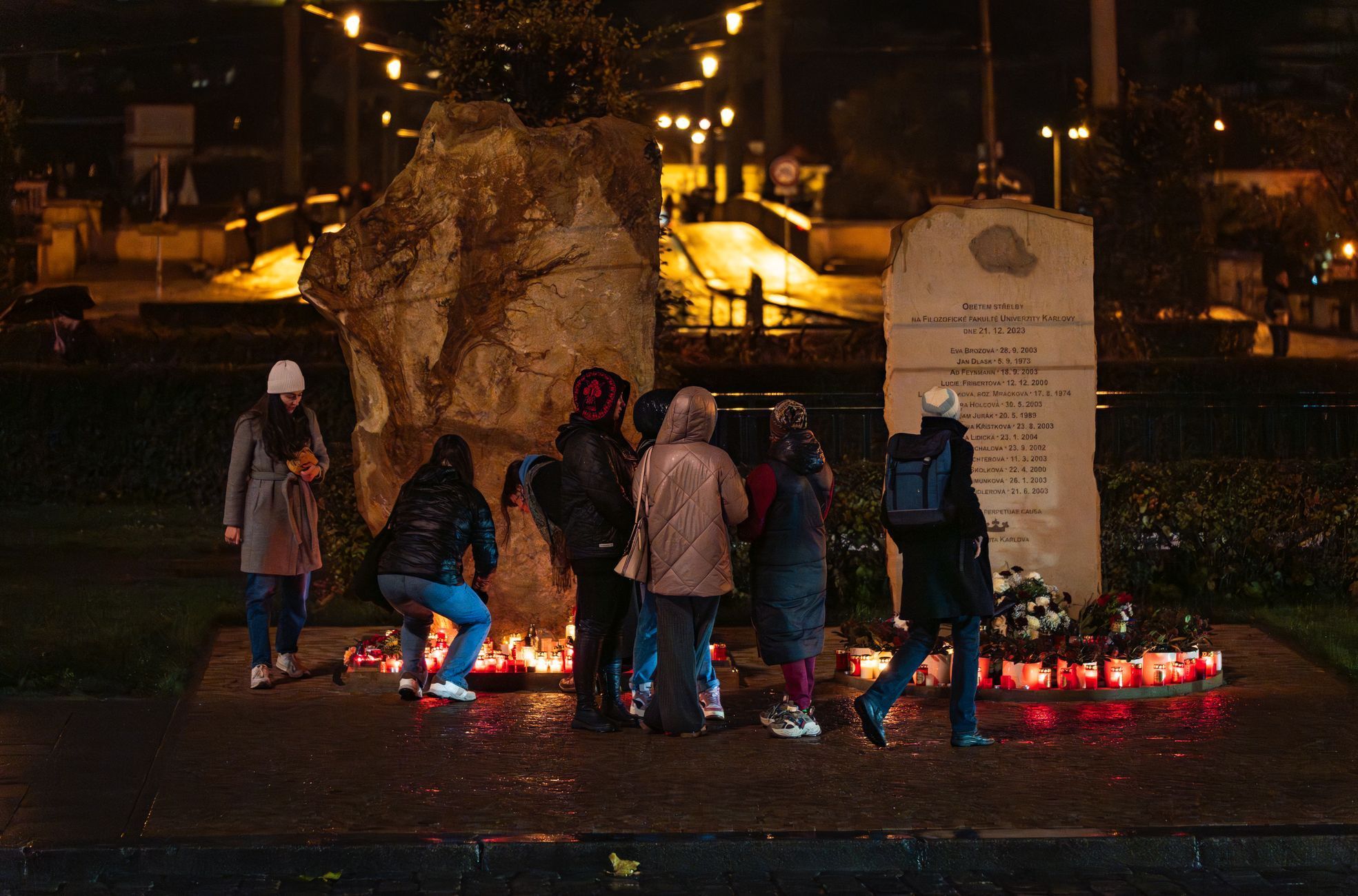 Národní třída, Staroměstské náměstí, 17. listopad, výročí, státní svátek, svíčky