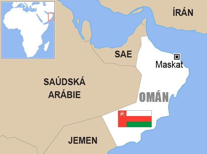 Omán - mapa