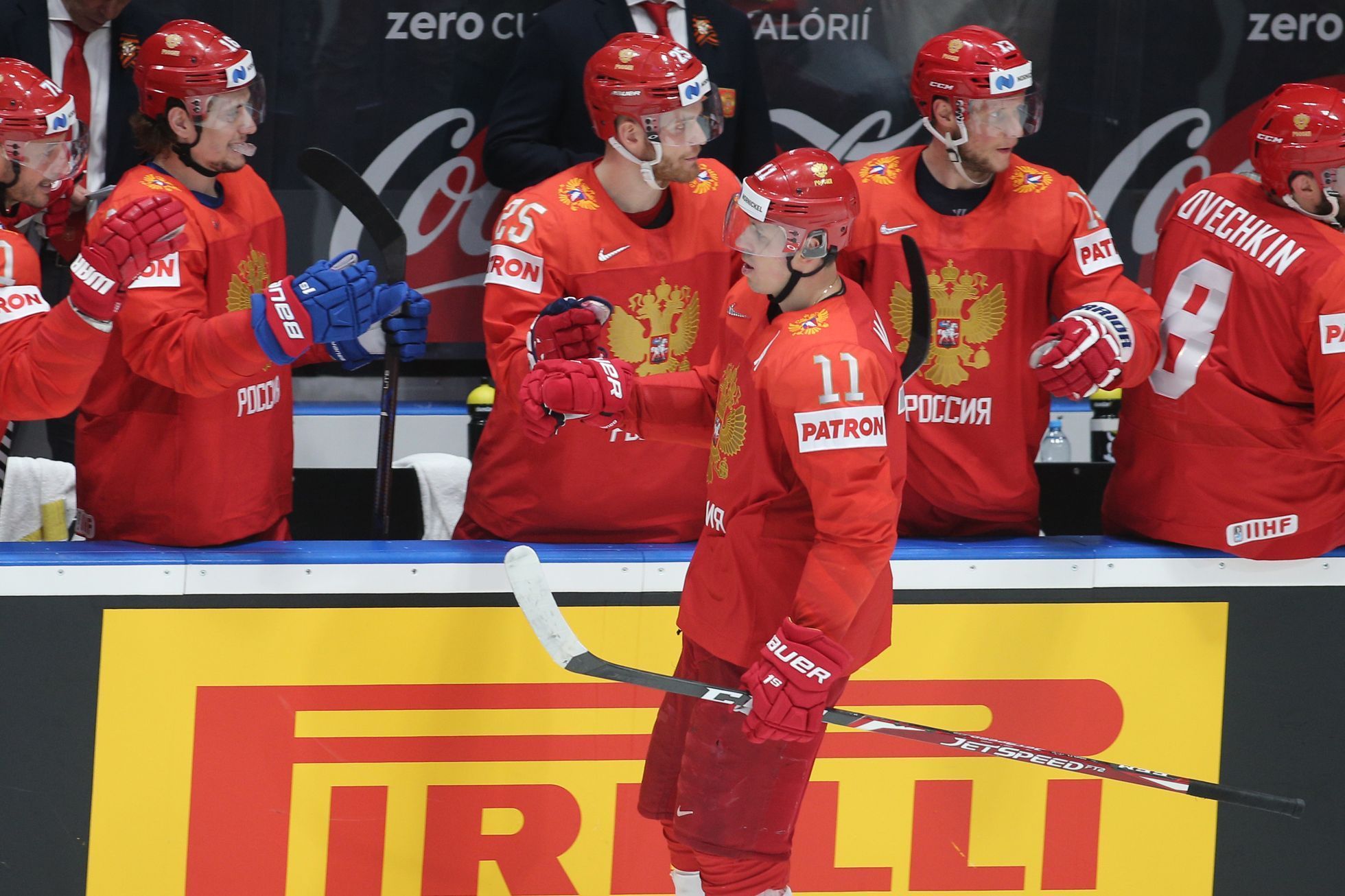 MS v hokeji 2019: Rusko - Norsko, Jevgenij Malkin, radost