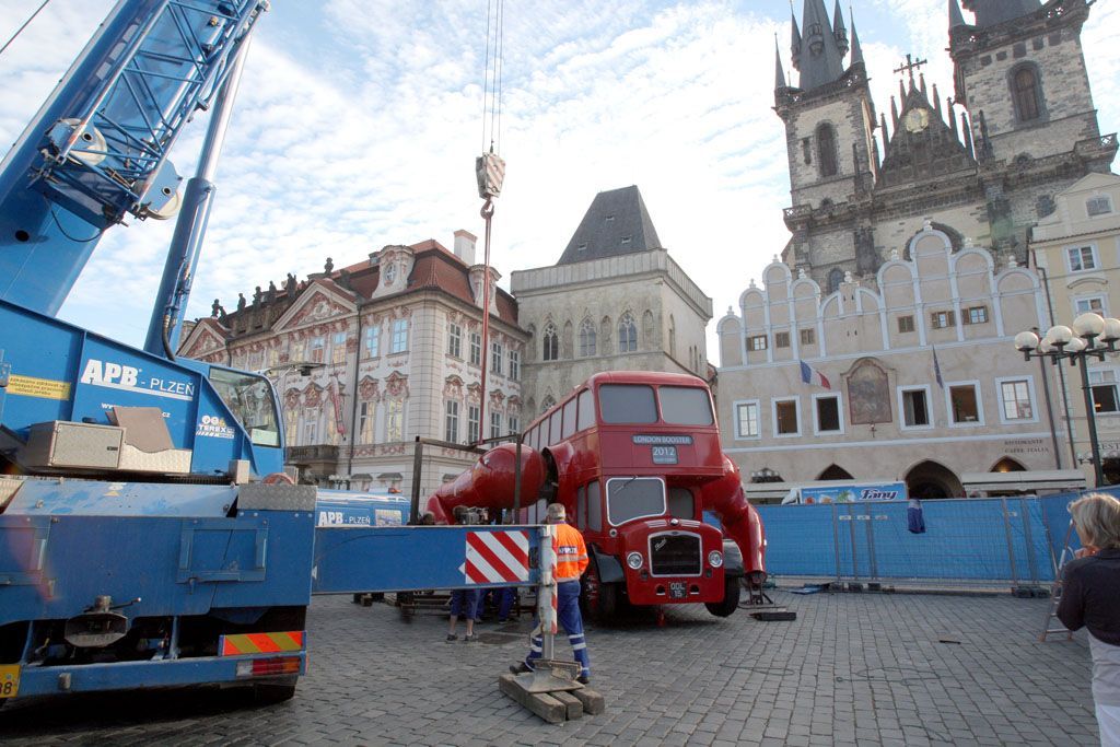 Babišův autobus v Praze