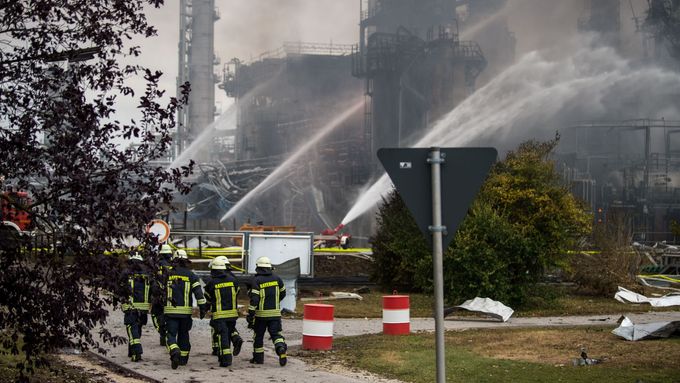 Zásah hasičů u Ingolstadtu.
