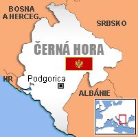 Mapa - Černá Hora