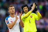 Čeští fotbalisté na mistrovství Evropy ve druhém utkání ve skupině remizovali s Chorvatskem 2:2,...