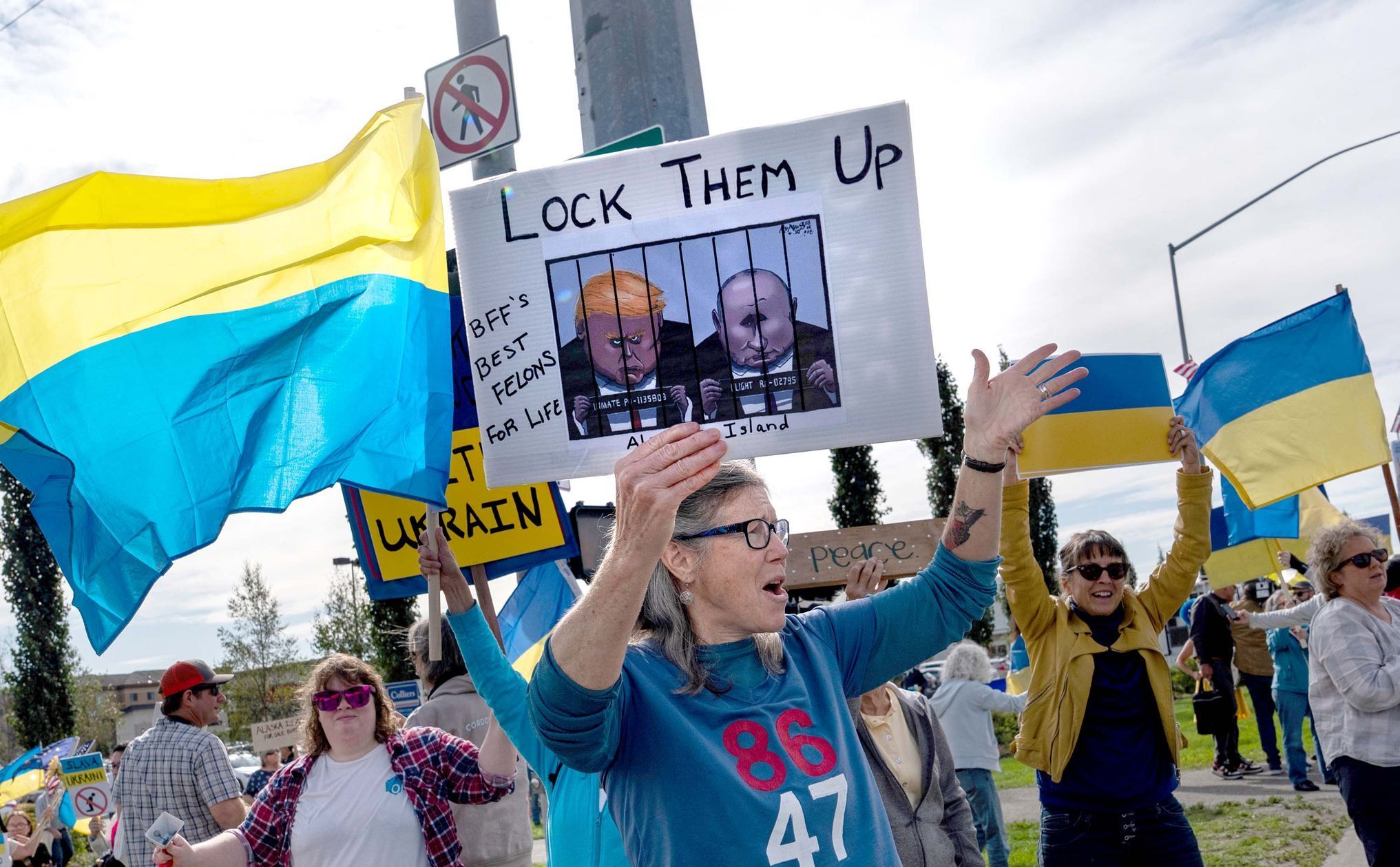 USA, Rusko, Ukrajina, Aljaška, Trump, Putin, summit, demonstrace