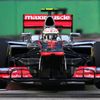 Lewis Hamilton na McLarenu při kvalifikaci na Velkou cenu Singapuru