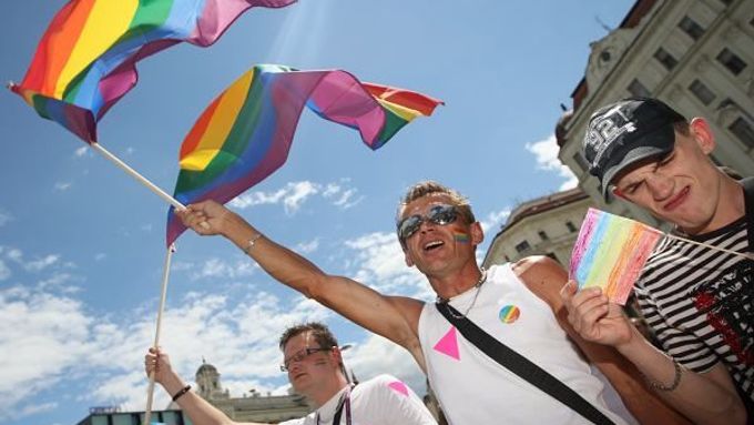 Na náměstí Svobody v Brně se potkaly desítky lidí, aby demonstrovali svou homosexuální orientaci.
