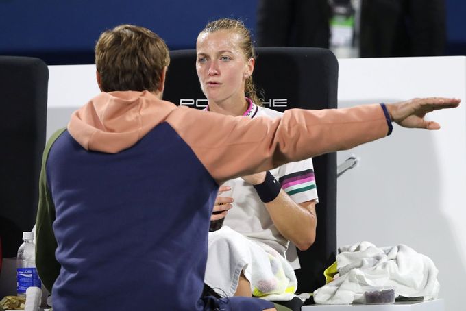 Petra Kvitová a Jiří Vaněk ve čtvrtfinále turnaje v Dubaji 2019