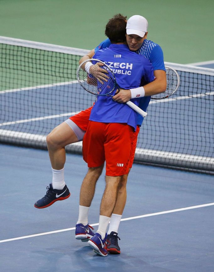 Davis Cup, finále Srbsko-ČR: Tomáš Berdych a Radek Štěpánek