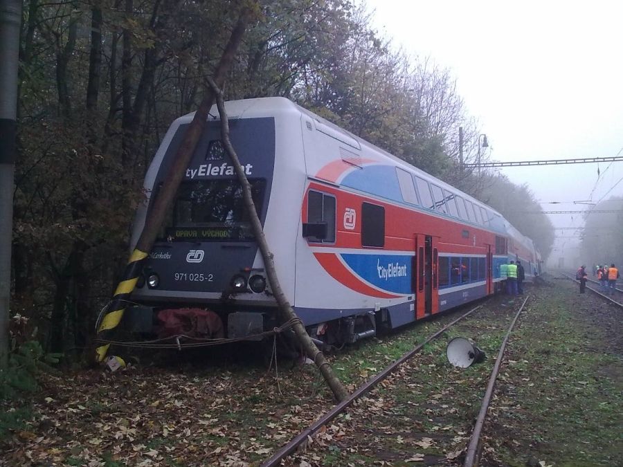 Vykolejený vlak Ostrava
